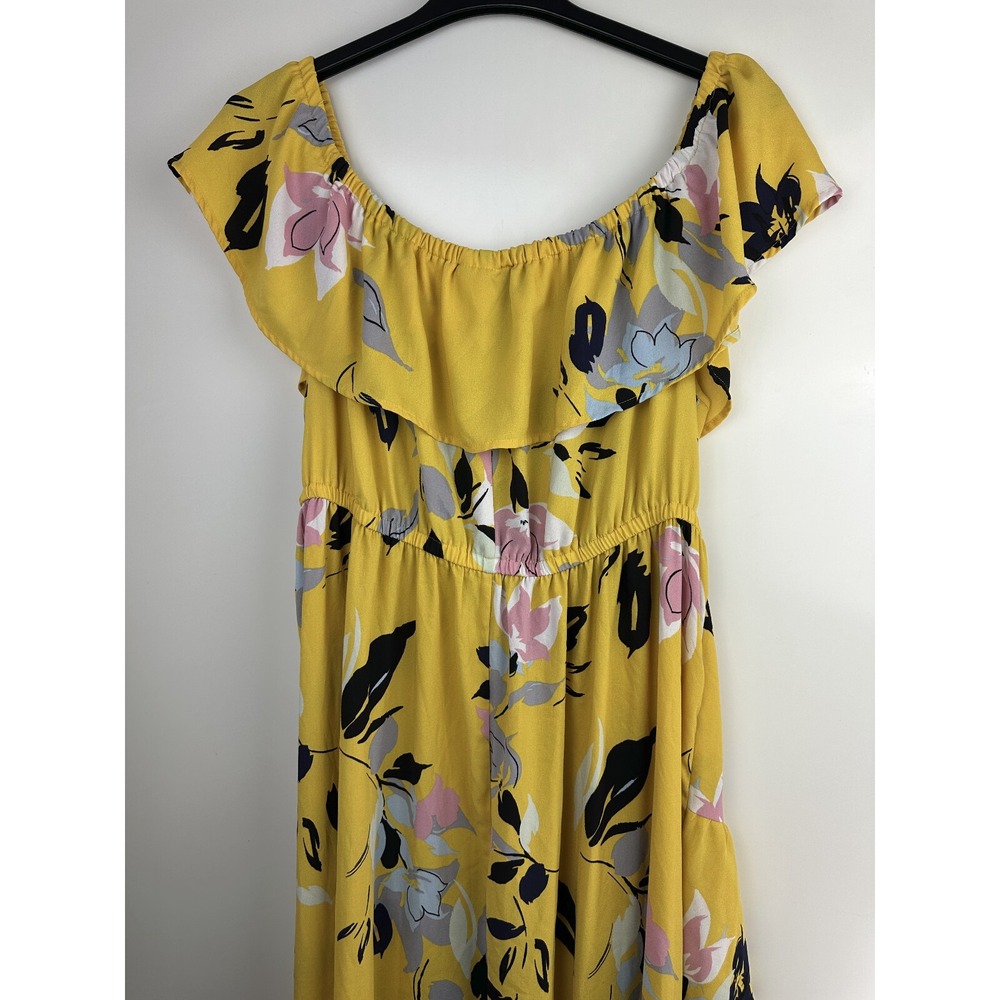 Lane Bryant Off Shoulder Ruffle Midi Dress Plus Size 22/24 Wedding Bridal Shower - Picture 11 of 15